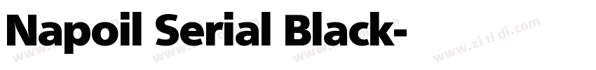 Napoil Serial Black字体转换